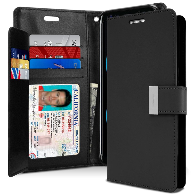 Mercury Rich Diary Case for Samsung Galaxy S8 Plus - Black