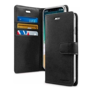 Mercury Blue Moon Diary Case for iPhone 12 Pro Max - Black Apple