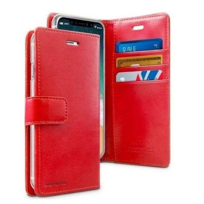 Mercury Blue Moon Diary Case for iPhone 12 Pro Max - Red Apple