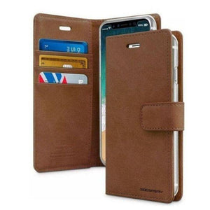 Mercury Blue Moon Diary Case for iPhone 13 Mini - Brown