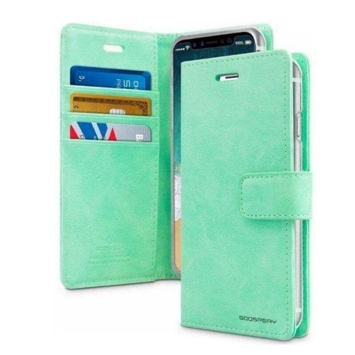 Mercury Blue Moon Diary Case for iPhone 13 Mini - Mint