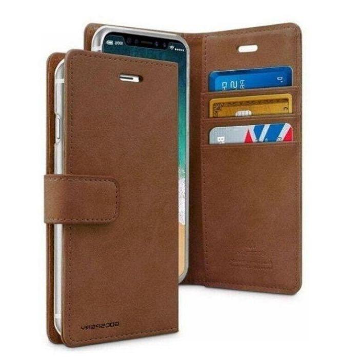Mercury Blue Moon Diary Case for iPhone 13 Pro Max - Brown Apple