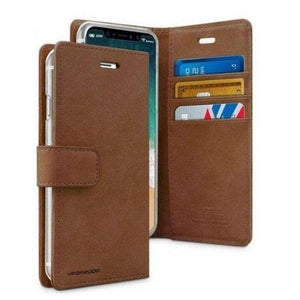 Mercury Blue Moon Diary Case for iPhone 13 Pro Max - Brown Apple