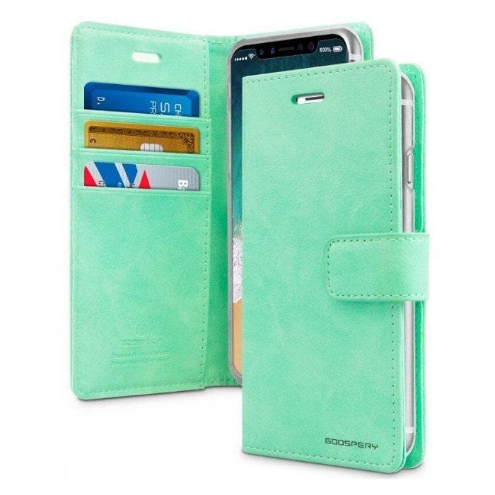 Mercury Blue Moon Diary Case for iPhone XXS - Mint