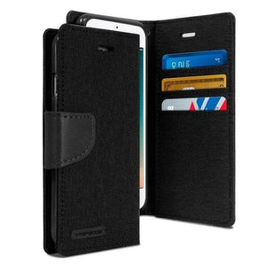 Mercury Canvas Diary Case for iPhone 78 Plus - Black Apple