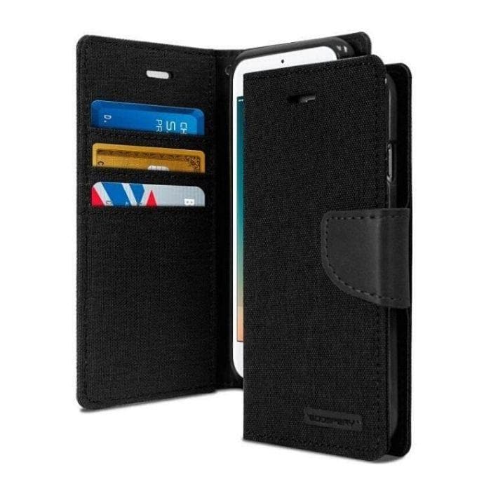 Mercury Canvas Diary Case for iPhone 7/8 Plus - Black