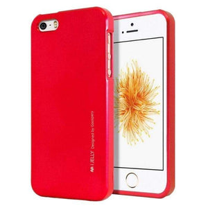 Mercury Jelly Case for iPhone 5/5s/SE - Metal Red