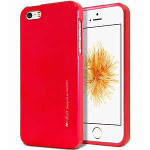 Mercury Jelly Case for iPhone 5/5s/SE - Metal Red