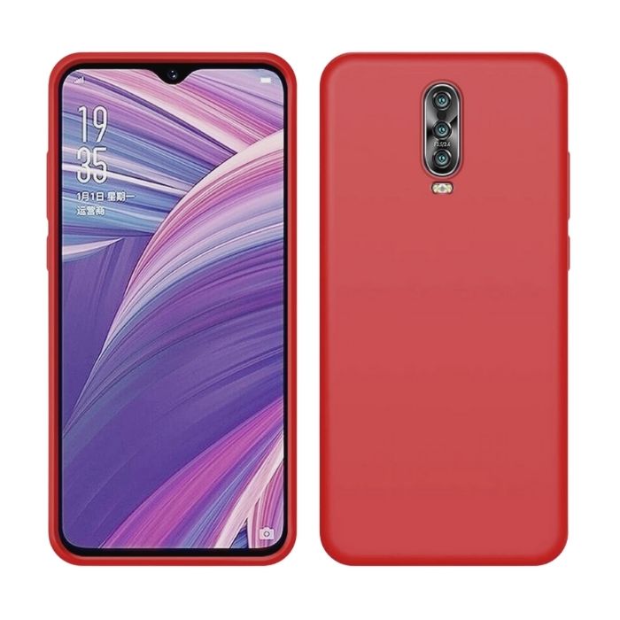 Silicone Case for Oppo R17 Pro - Crimson Red Cover