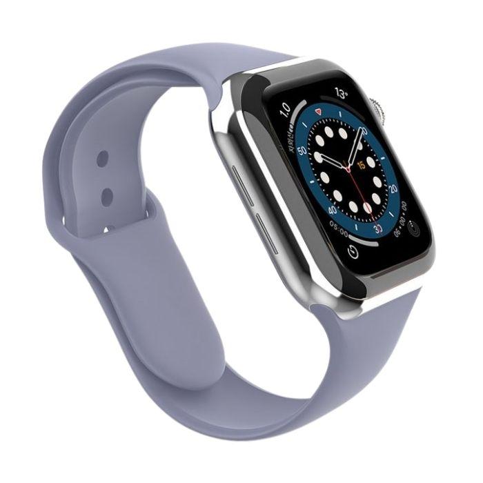 Silicone Sports Band for Apple Watch 7 45mm - Lavender Gray