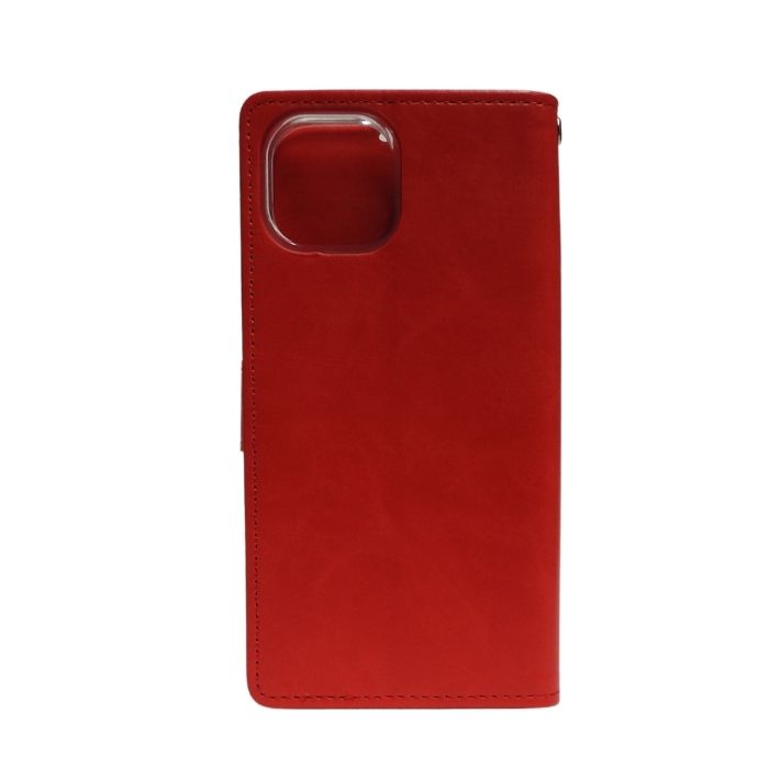 Mercury Blue Moon Diary Case for iPhone 13 - Red